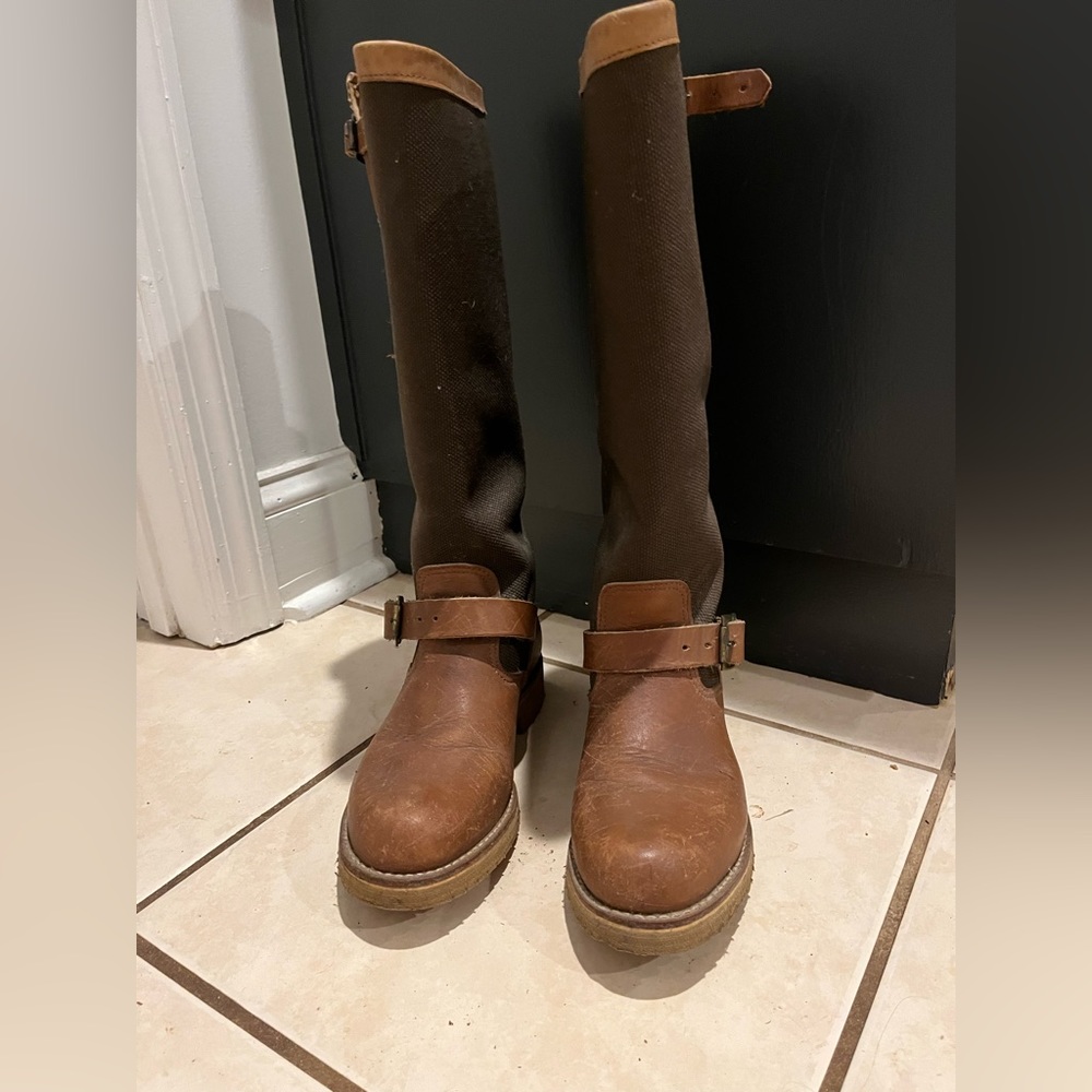 Chippewa viper cloth snake slip on boots